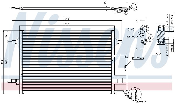 CONDENSER AIR CONDITIONING 94592 FOR SKODA VW AZM 2.0L BWW/BSS 2.0L AWT 1.8L