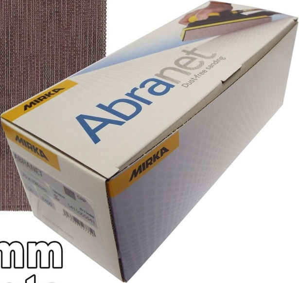 Mirka Abranet 70x198mm P320 Grit 10x HookNLoop Dust Free Sanding Abrasive Strips
