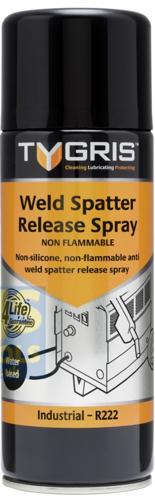 Tygris R222 400ml water based welding spatter release spray weld splatter