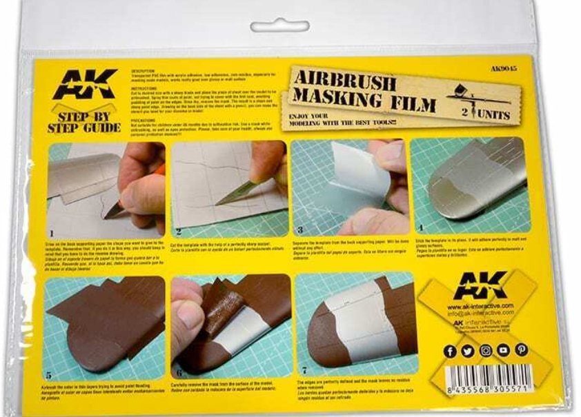 AK Interactive Airbrush Masking Film 2pcs AK9045 Fast Shipping