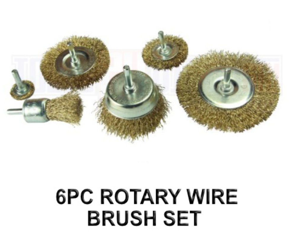 VEWERK 6pc Rotary Wire Brush Set Cup Brush Wheel Set 2151