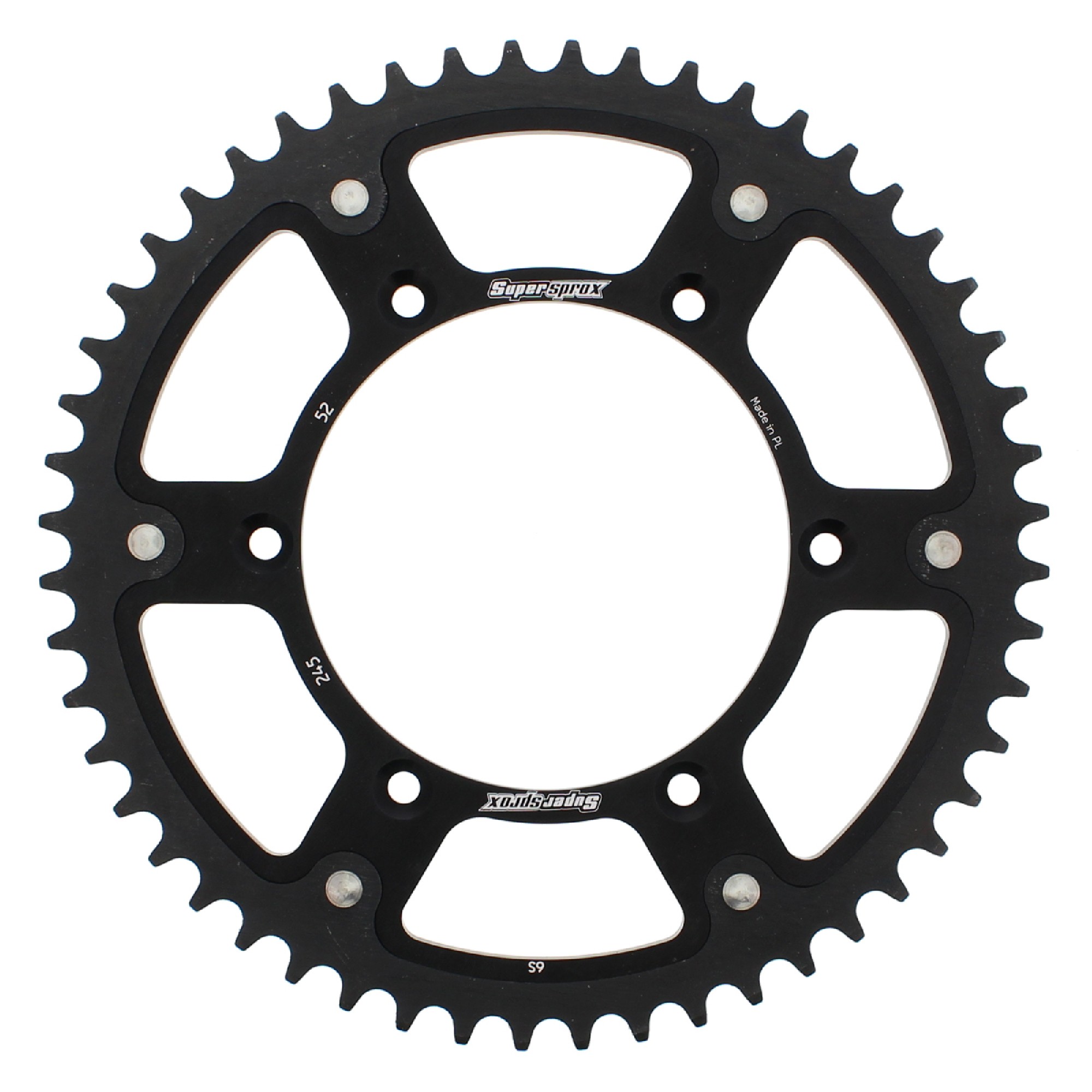 Free Shipping Supersprox Stealth Black 520 X 52 Corona For Motorcycle Parts