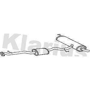 Klarius box with tail pipe fits Nissan qashqai 2.0i 06-13 DN658P