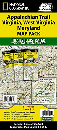 Appalachian Trail Virginia West Virginia Maryland Pack Maps