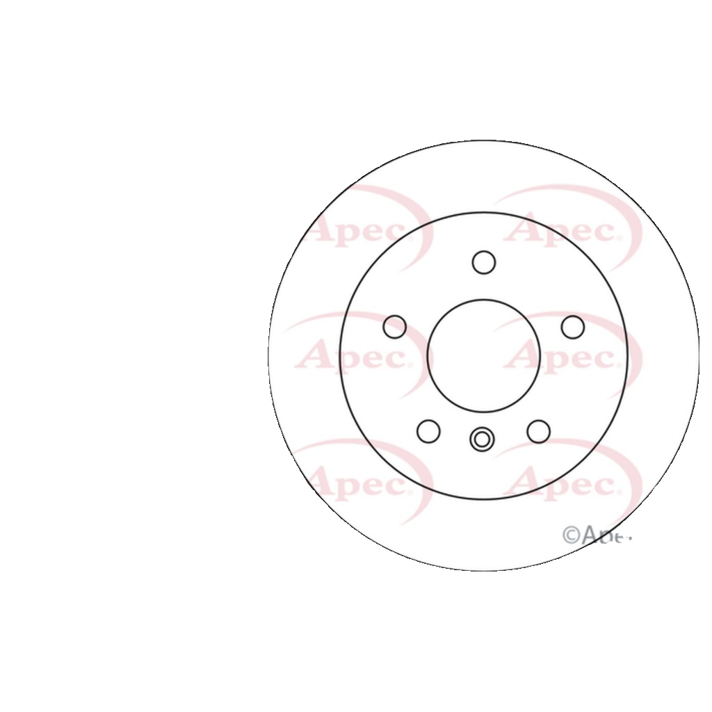 Apec Brake Disc Rear Single 1684230212 5028906086411 258mm DSK2241