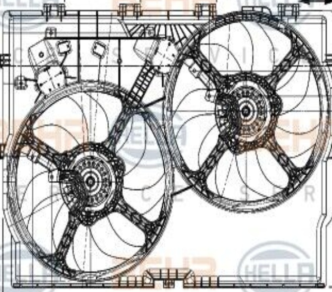 CFF 192 000P MAHLE Fan, radiator for FIAT