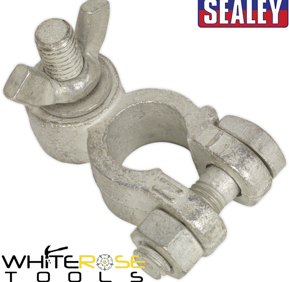Sealey BTN24 Battery Terminal Post with Washer & Wing Nut Negative 24V -