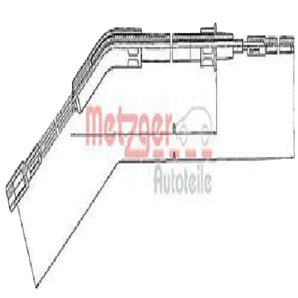 Original METZGER Cable Handbrake 10.702 For VW
