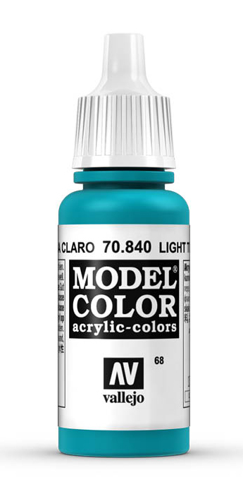 Vallejo Model Color Light Turquoise Acrylic 17ml Dropper Bottle - 70.840