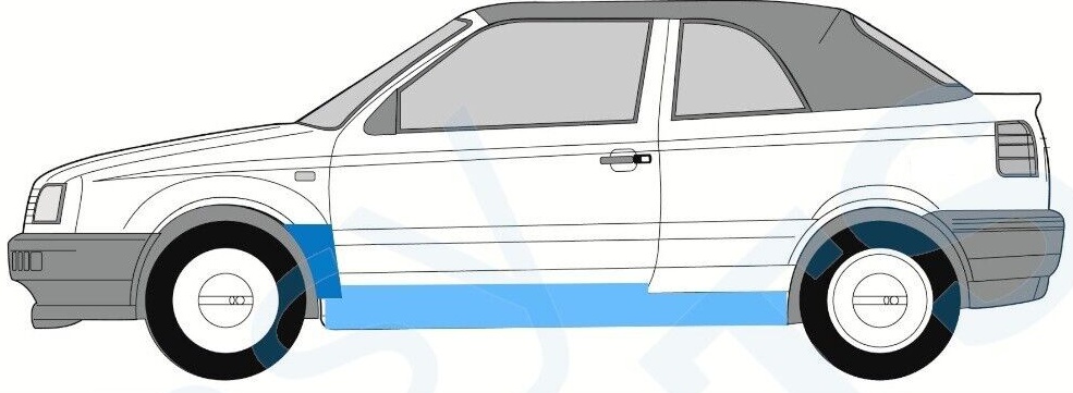 VOLKSWAGEN GOLF 3 III 1993-1998 CABRIO FRONT WING REPAIR PANEL + SILL / LEFT