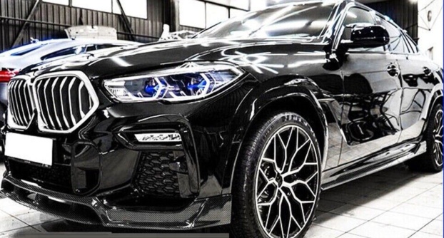Aero Bodykit Front Splitter Diffuser Side Skirts Carbon Look For BMW X6 G06