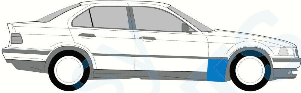 BMW 3 E36 1990-2000 FRONT WING REPAIR PANEL / RIGHT RH