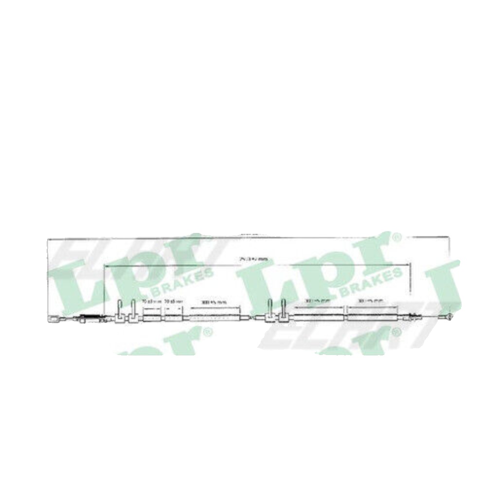 Front LPR C0989B Cable Pull, parking brake for CITROËN,FIAT,PEUGEOT