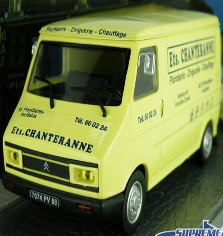 CITROEN C35 MODEL VAN 1:43 SCALE IXO PLUMBER PLOMBERIE UTILITAIRES + FIGURE K8