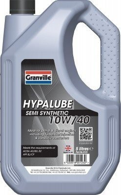 Granville - Hypalube SN 10W-40 Semi Synthetic Engine Oil A3/B4 API: SN/CF 5L