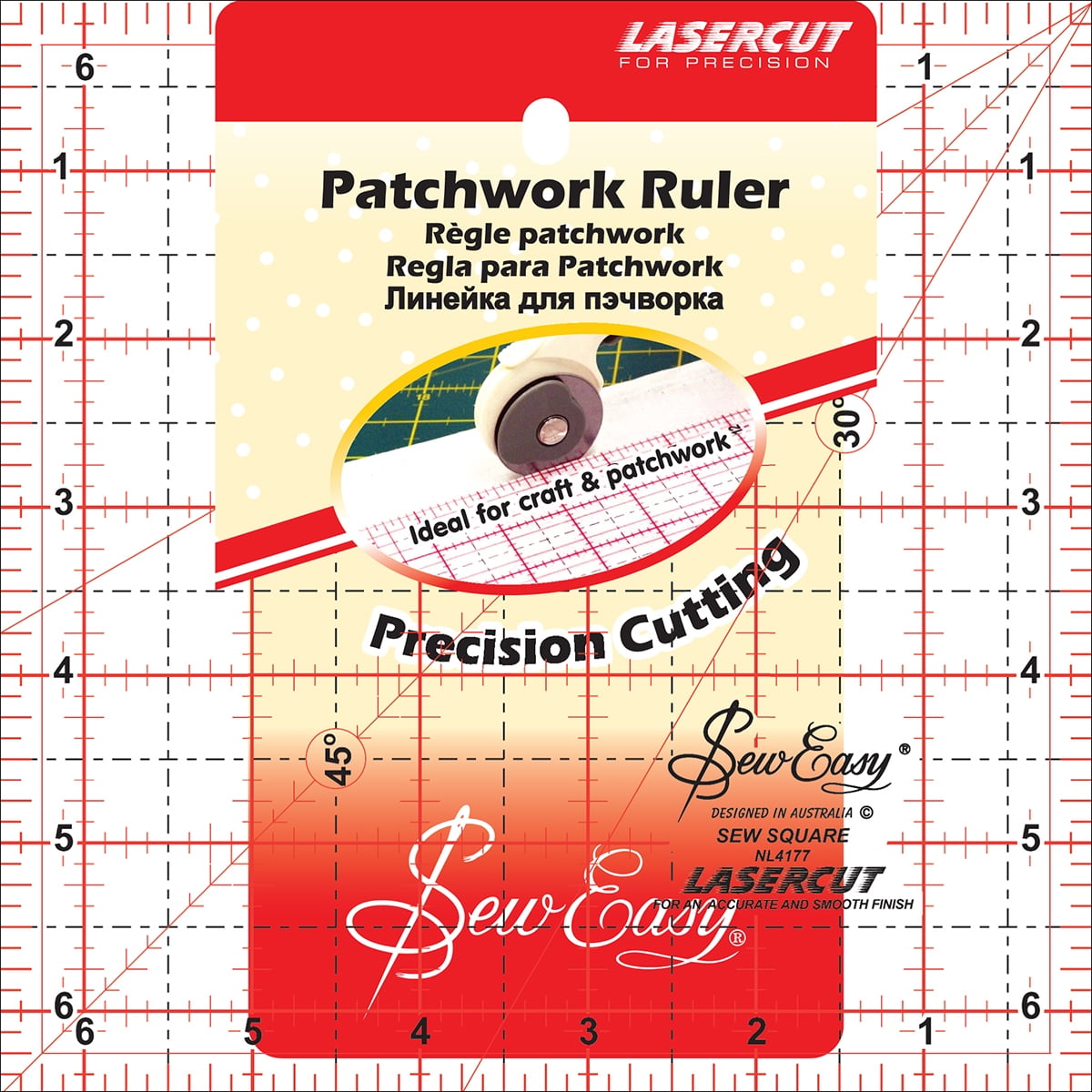 Sew Easy Quilting Patchwork Ruler SQUARE 6.5x6.5 Inch NL4177 - Brand New