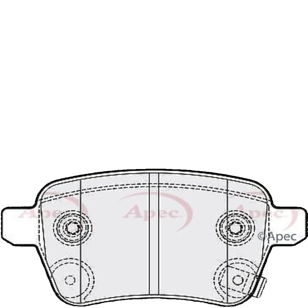APEC REAR BRAKE PAD SET DISC BRAKE FOR FIAT 500L TIPO