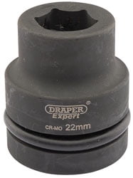 Draper 05103 Draper Hi-TORQ Impact Socket 1"" Sq Dr 22mm