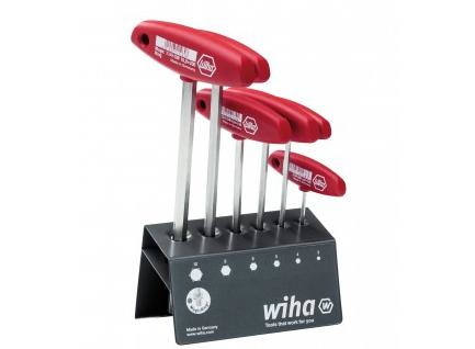 Wiha 22096 T Handle Hex Allen Key Magic Ring With Bench Stand L Key Metric 6pc