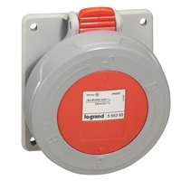 5P 16A 400V Sign Socket Red IP67 P17 TEMPRA PRO 555389