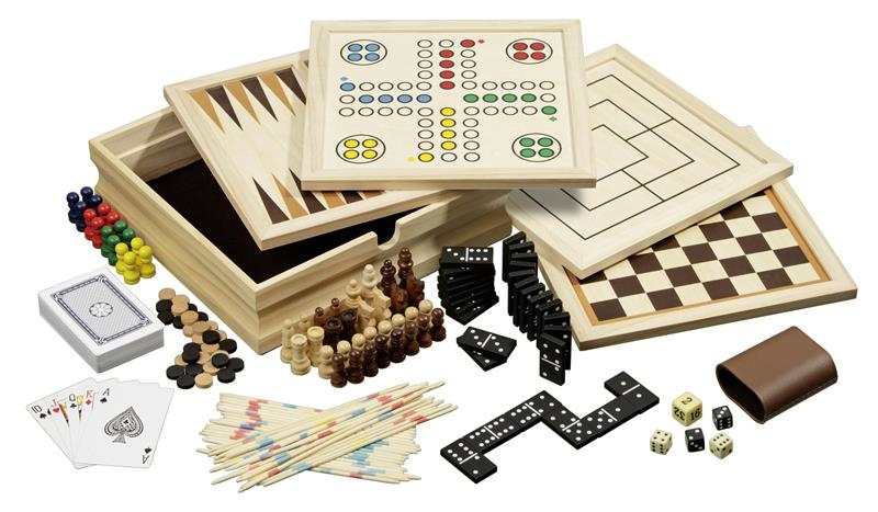 Philos Wooden Game Compendium - 23cm (8 games) (UK)