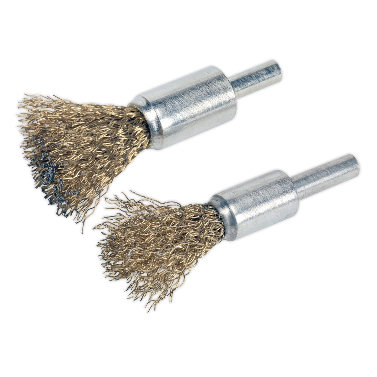 Sealey VS1801 Decarbonising Crimped Wire Brush Set 2pc