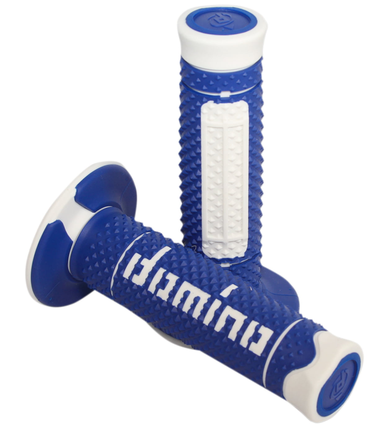 Free Shipping Domino Grips DSH Off Road Blue-White Closed D 22 mm L 120 mm