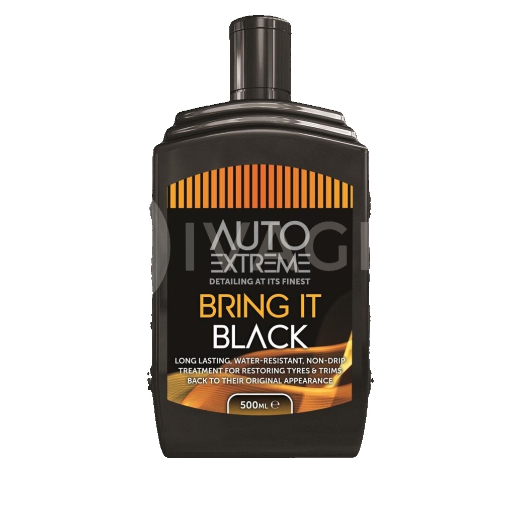 BRING IT BLACK LIQUID AUTO EXTREME NON-DRIP CLEANER TYRE TRIM RESTORER NEW 500ML