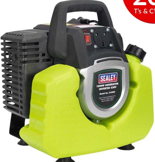 Sealey G1000I Generator Inverter 1000W 230V Caravan Campervan Motorhome