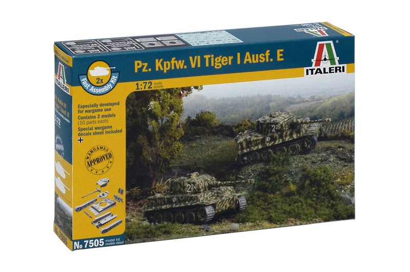Italeri 7505 - 1/72 Pzkpfw Vi Tiger I Ausf. E (Includes 2 Models) - New