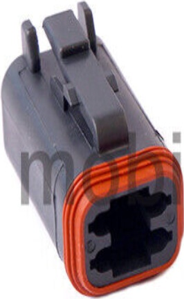 Deutsch DT 06 4S plug W4S wedgelock DT06-4S contacts for 0.5mm > 1.0mm CSA wire