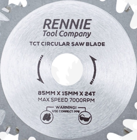 2 Pack - 85mm x 15mm x 24T TCT Circular Wood Saw Blade For Bosch Makita Worx