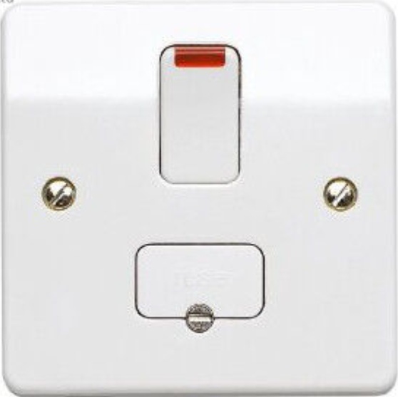 MK K1060WHI K1060 13 Amp DP SW Connection Unit with Neon