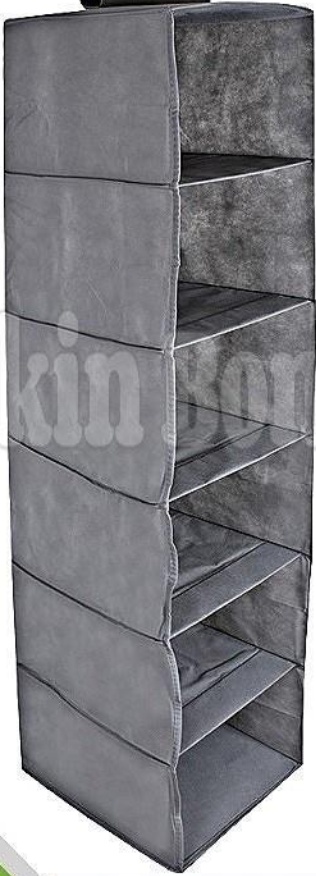 5 HANGING SHELVES SHELF WARDROBE TIDY STORAGE ORGANISER CLOTHES HANG CLOSET RACK