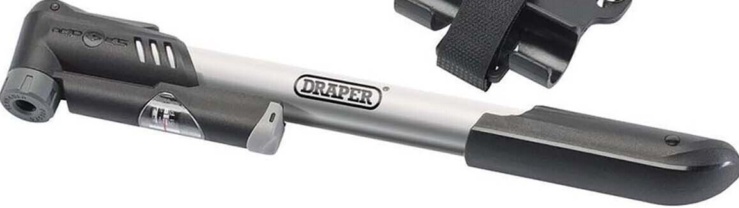 Draper 57379 Dual Connector Bicycle Hand Pump BK-HP - Image 3