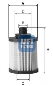 25.082.00 UFI FILTRO OLIO PER VM...