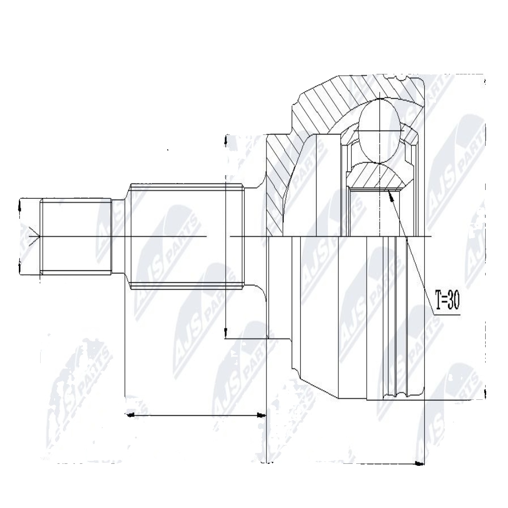 NPZ-RE-032 NTY Joint Kit, drive shaft for RENAULT