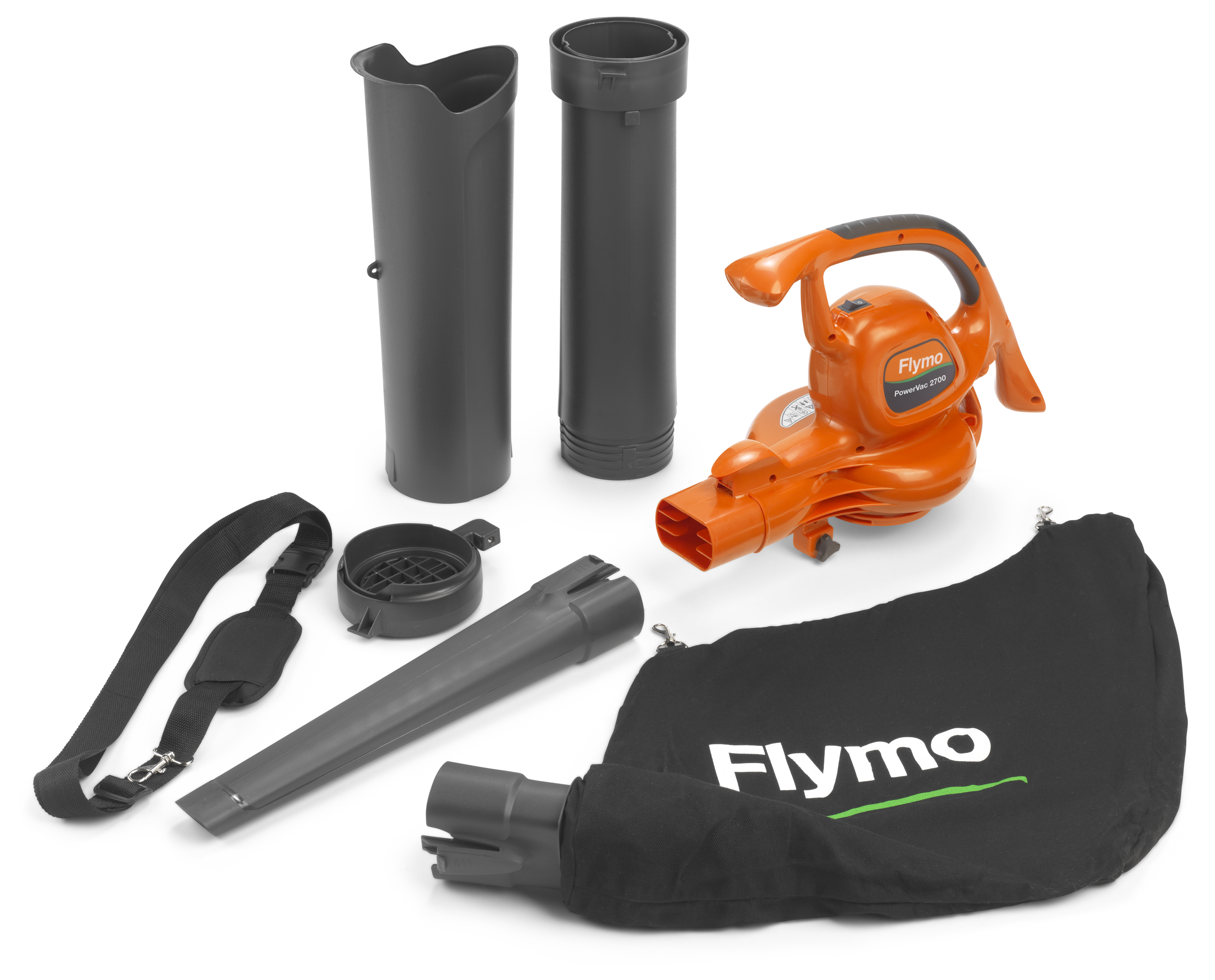 Flymo PowerVac 2700 Electric Garden Blower Vacuum - Silver Grade