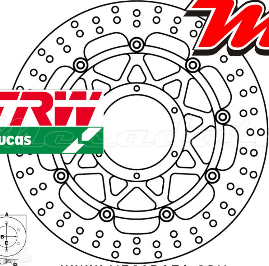 TRW MSW 245 Brake Disc For Motorcycle Spare Parts Accessories Replacement Parts