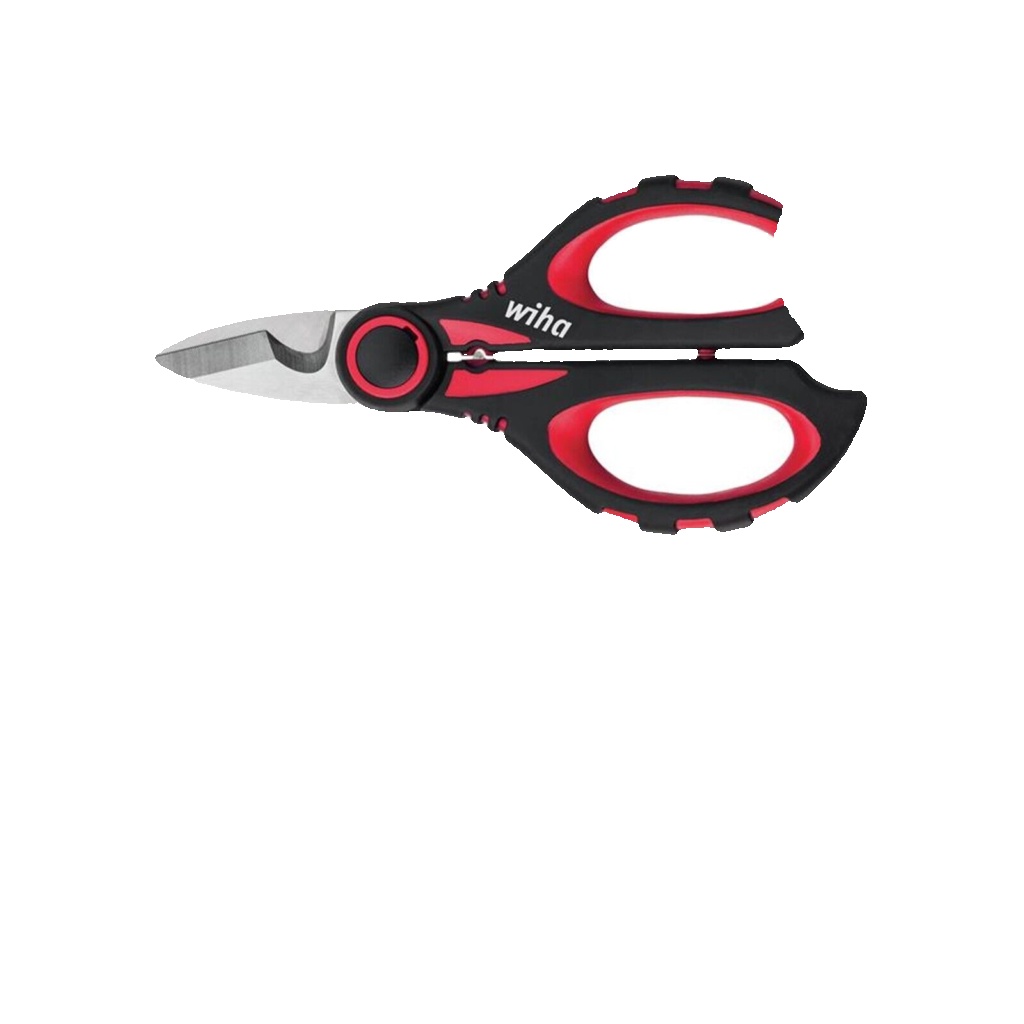 Wiha 41923 Cable Shear Scissors for Electricians with Crimp Function Universal