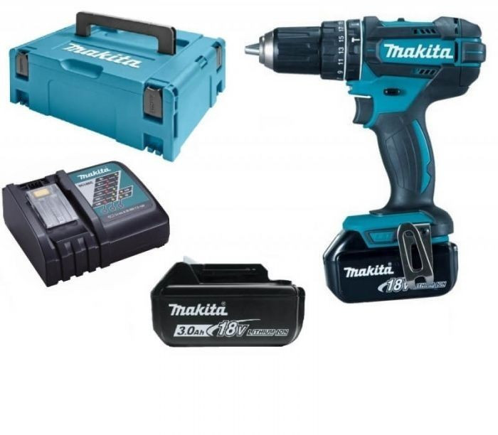 MAKITA DHP482RTJ 18v Combi drill 13mm keyless chuck
