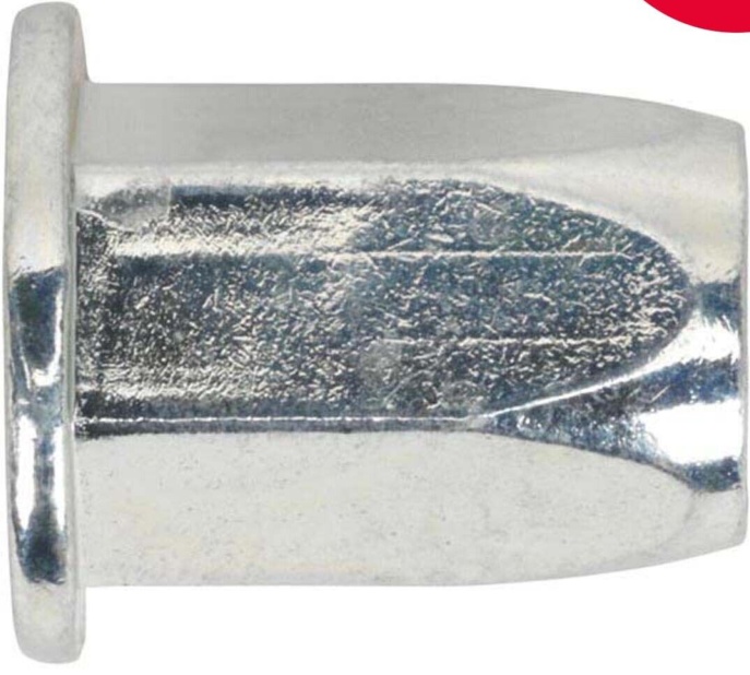 Sealey TIFHM6 Full Hex Threaded Insert (Rivet Nut) M6 Standard Flange - Pa