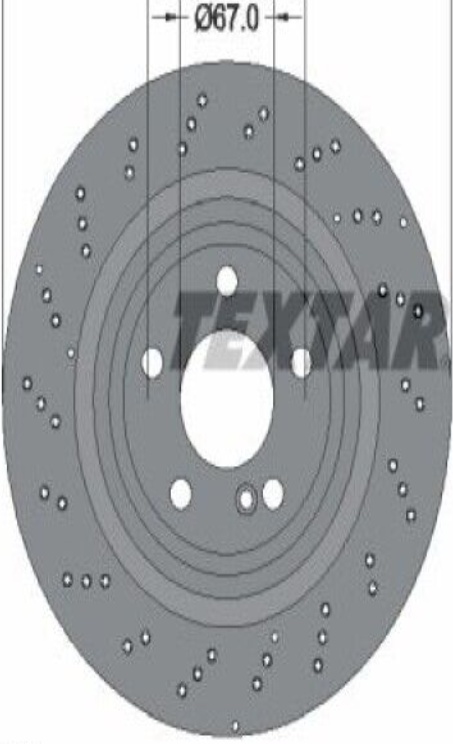 2x Brake disc internally vented 92317505 TEXTAR for MERCEDES-BENZ SL