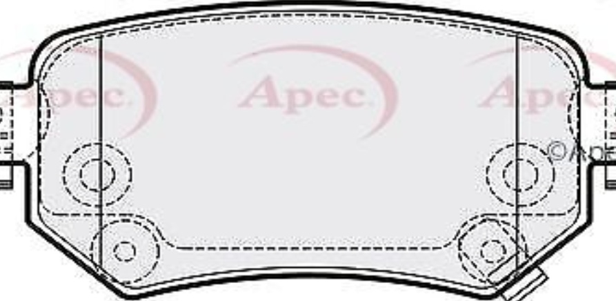Brake Pad Set For Disc Brake Rear For TRW System Fits Mazda Mazda6 APEC PAD2114