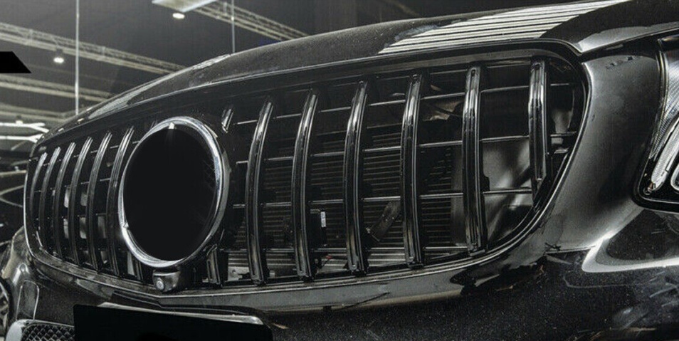 Panamericana GT Style Front Grille Gloss Black Mercedes GLC X253 C253 2015-2019