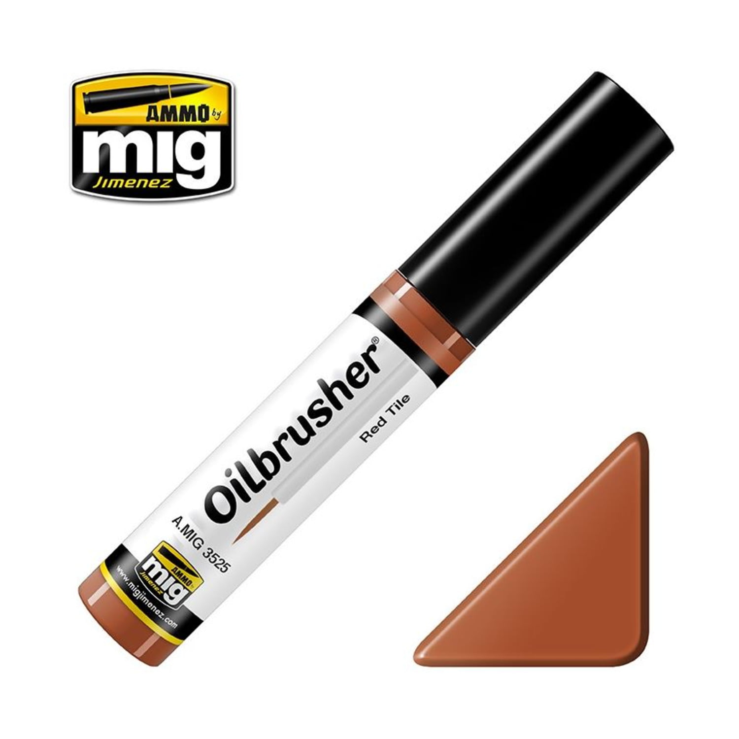 Ammo by MIG Red Tile Oilbrusher For Model Kits MIG 3525