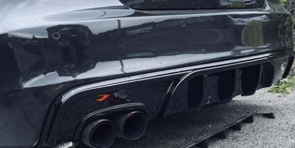 Rear Bumper Diffuser Spoiler Twin Gloss Fits BMW 1 E82 E88