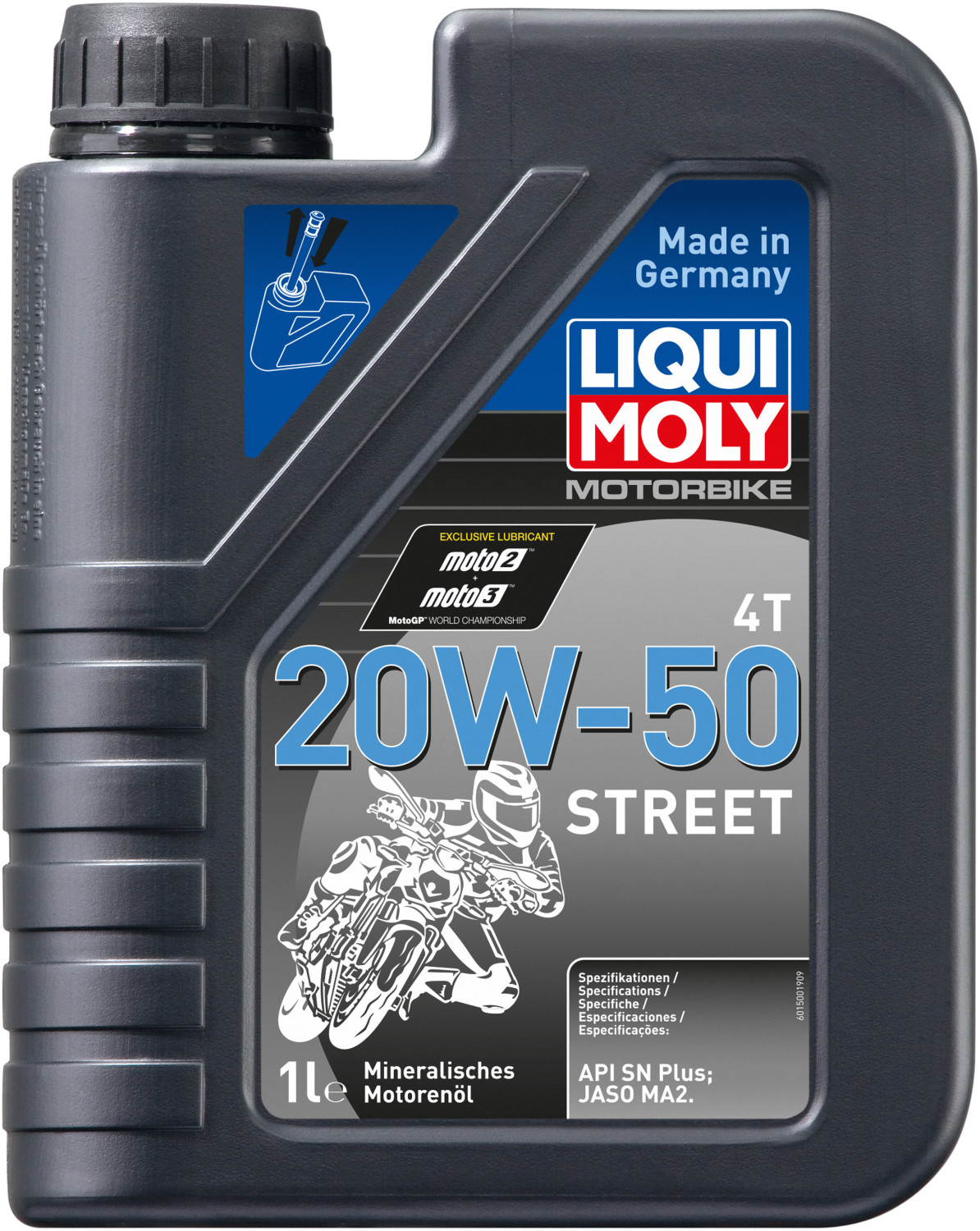 Free Shipping Liqui Moly Mineral 4T 20W-50 Motor Oil Street Bottle 1L