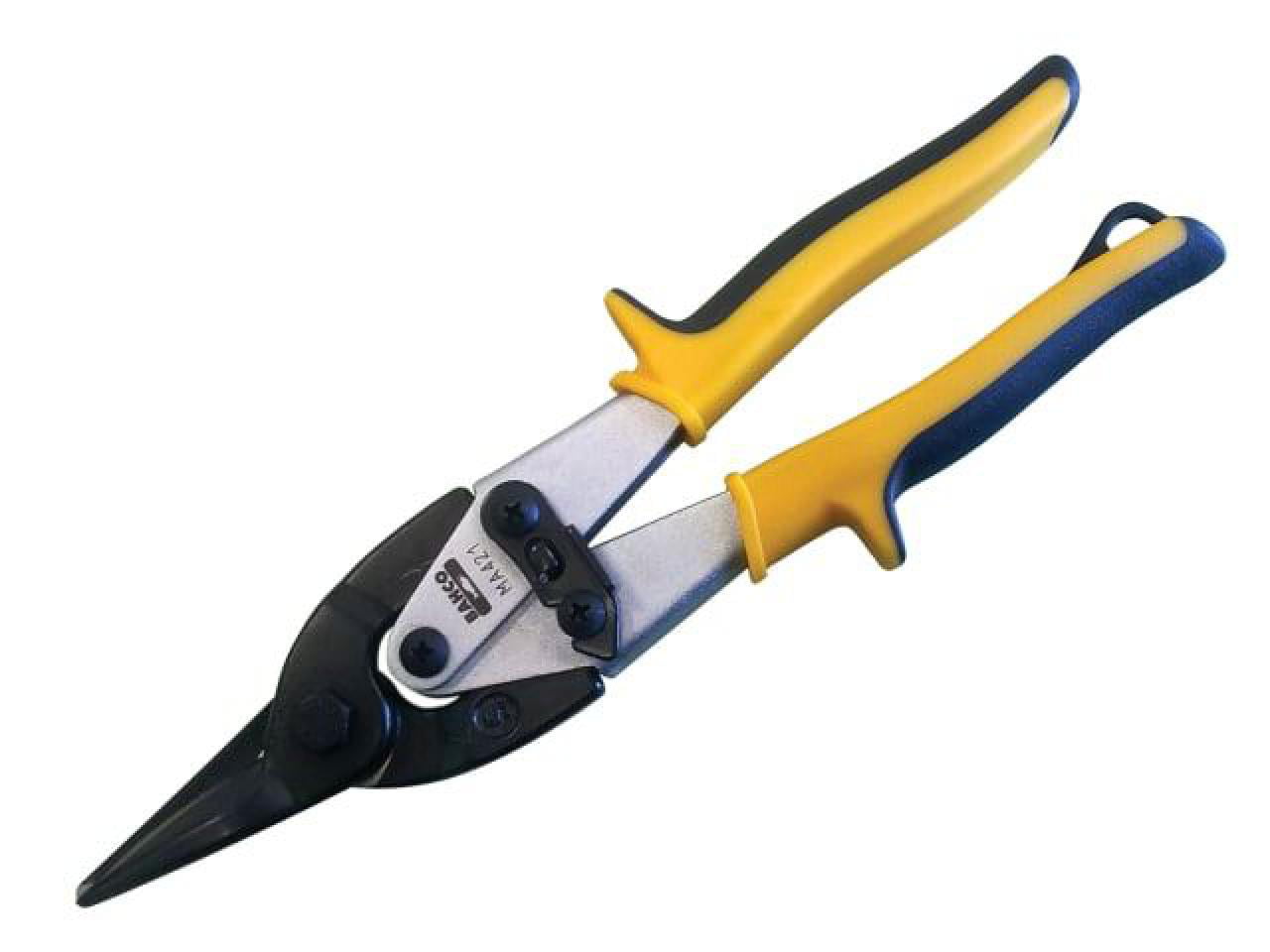Bahco MA421 Yellow / Blue Aviation Compound Straight Cut Snips 250mm 10""