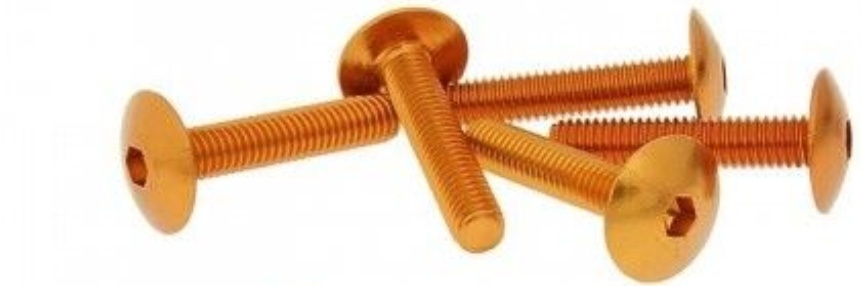 Free Shipping Kit 6 Allen Screws Rounded Head M6X30 Orange V Parts For